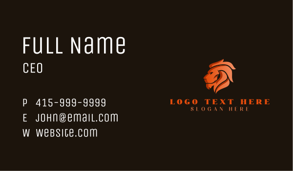 Lion Mane Company Business Card Design Image Preview