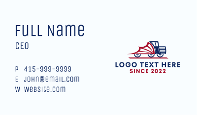 Wing Truck Vehicle Business Card