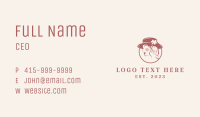 Feminine Fedora Hat Business Card Image Preview