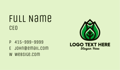 Modern Healthy Leaf  Business Card Image Preview