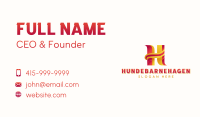 Creative Company Letter H Business Card Image Preview