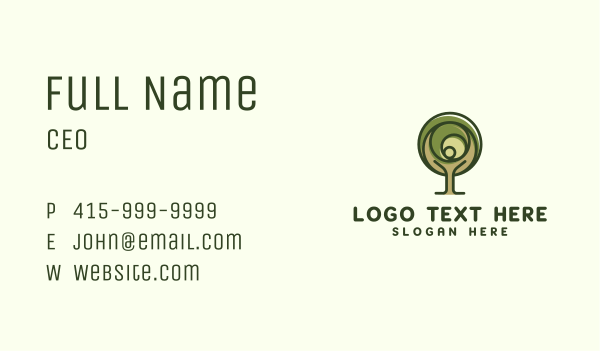 Holistic Nature Tree Business Card Design Image Preview