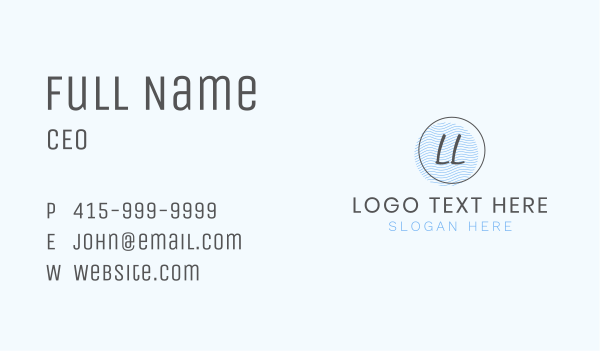 Simple Style Badge Lettermark Business Card Design Image Preview
