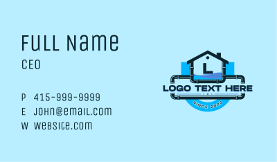 House Pipe Plumbing Business Card Image Preview