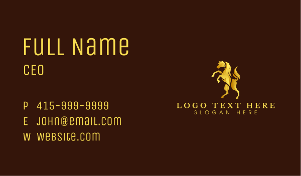 Luxury Horse Equine Business Card Design Image Preview