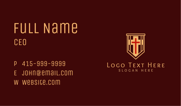 Worship Crucifix Banner Business Card Design Image Preview