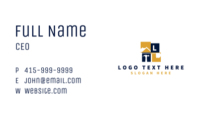 House Construction Letter Business Card Image Preview