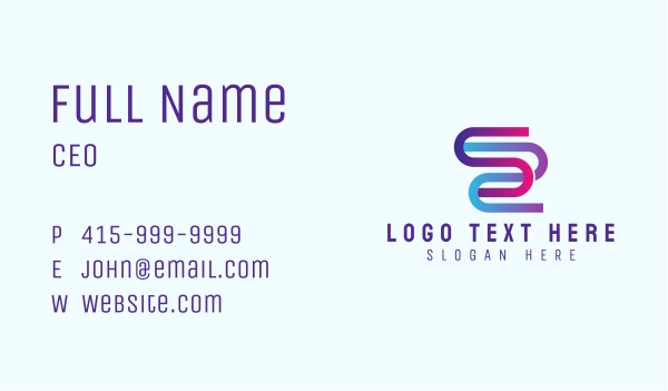 Letter S Flow Business Card Design Image Preview