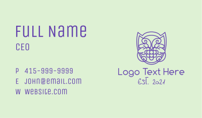 Grape Orchard Badge Business Card Image Preview