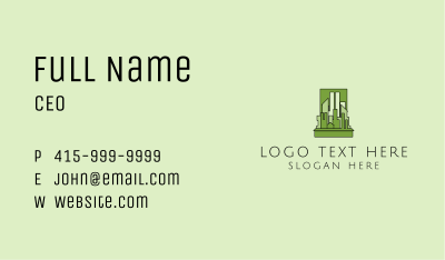 Green City Skyline  Business Card Image Preview