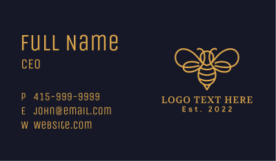 Flying Bee Insect Business Card