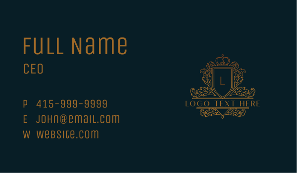 Royal Crown Monarchy Business Card Design Image Preview