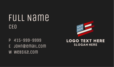 Veteran Patriot American Flag  Business Card