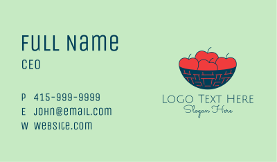 Apple Fruit Basket  Business Card Image Preview