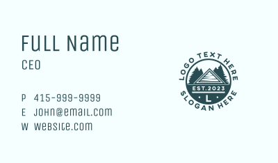 Forest Cabin Roofing Business Card Image Preview