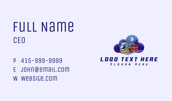 Bus Shuttle Transport Business Card Design Image Preview