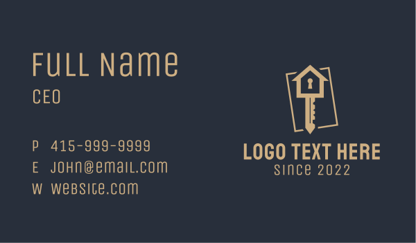 Realtor House Key Business Card Design Image Preview