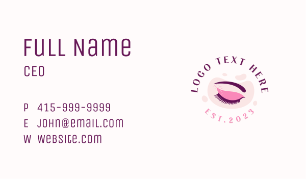 Beauty Cosmetics Eyelashes Business Card Design Image Preview