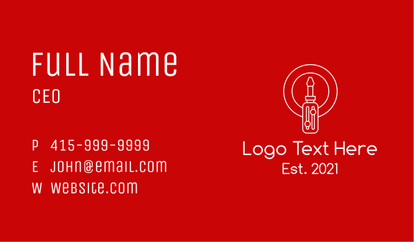 Lever Screw Driver  Business Card Design Image Preview