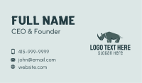 Wild Grey Rhinoceros  Business Card Image Preview