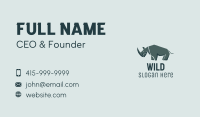 Wild Grey Rhinoceros  Business Card Image Preview