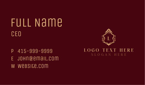 Deluxe Royal Boutique Business Card Design Image Preview