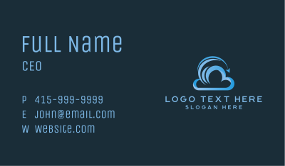 Cloud Transfer Arrow Business Card Image Preview