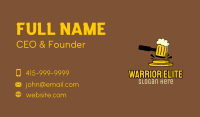 Beer Gavel Justice Business Card Image Preview