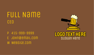 Beer Gavel Justice Business Card Image Preview