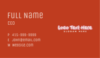 Playful Pink Wordmark Business Card Image Preview