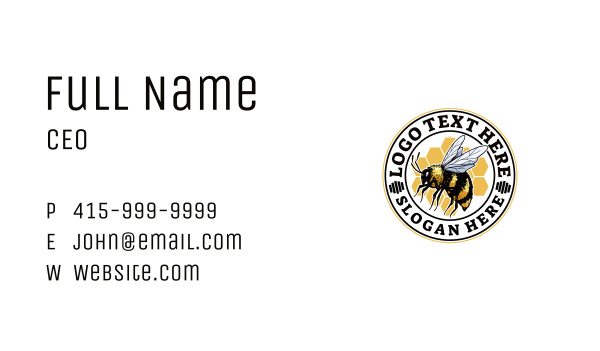 Honey Bee Fly Business Card Design Image Preview