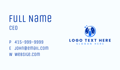 Spray Bottle Cleaner Business Card Image Preview