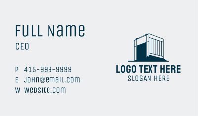 Store Building Warehouse Business Card
