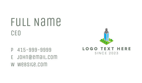 Modern Office Building Business Card Design Image Preview