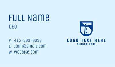 Blue Shield Lighthouse Business Card Image Preview
