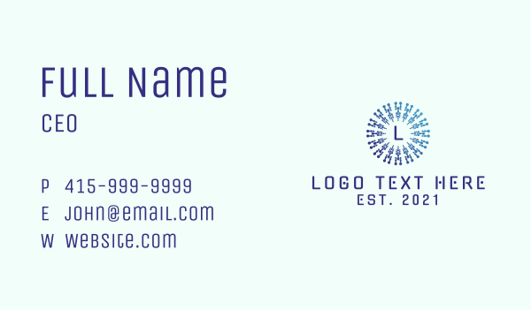 Cyber Radial Letter Business Card Design Image Preview