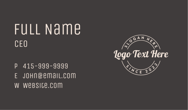 Generic Fashion Brand Business Card Design Image Preview
