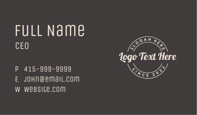 Generic Fashion Brand Business Card Image Preview