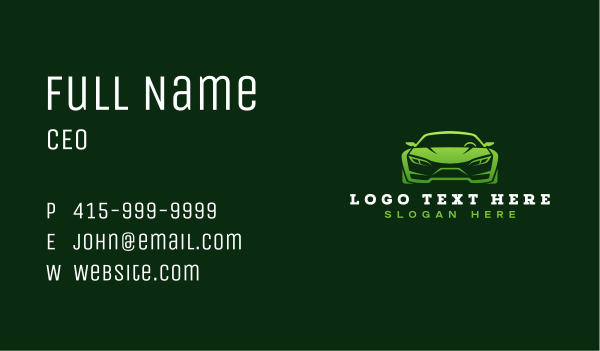  Sports Car Racing Business Card Design Image Preview