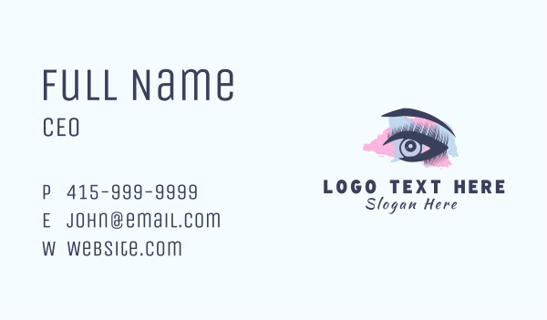 Woman Eyelash Beauty Business Card Design Image Preview