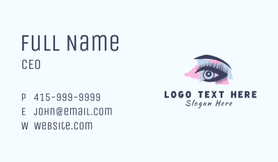 Woman Eyelash Beauty Business Card Image Preview