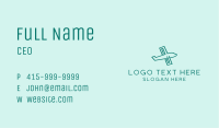 Green Airplane Travel Business Card Image Preview