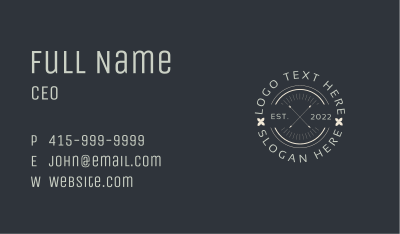 Classic Hipster Badge Business Card Image Preview