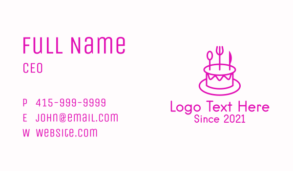 Pastry Cake Utensils Business Card Design Image Preview