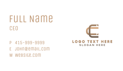 Logistics Company Letter C Business Card Image Preview