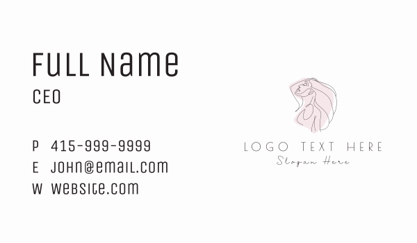 Elegant Lady Hairdresser Business Card Design Image Preview