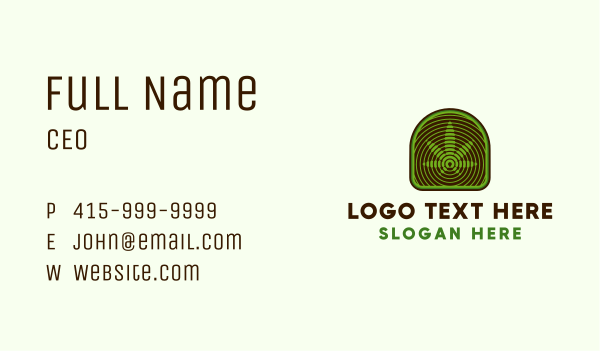 Herbal Cannabis Leaf Business Card Design Image Preview