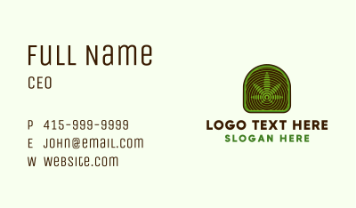 Herbal Cannabis Leaf Business Card Image Preview