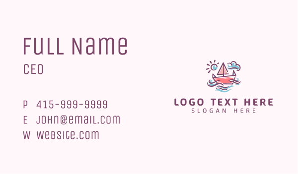 Sailing Boat Toy Store Business Card Design Image Preview