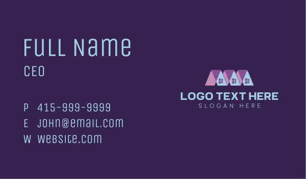 House Roof Village Business Card Design Image Preview
